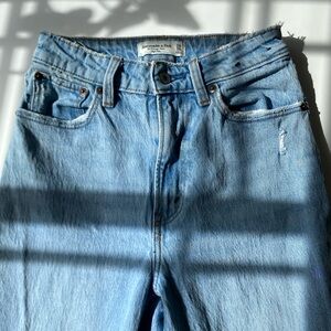 Abercrombie & Fitch Vintage Flare High Rise Jeans - Light Blue